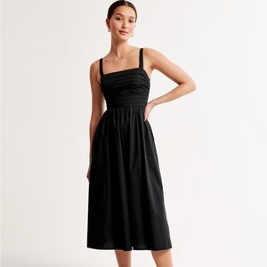 Emerson Poplin Wide Strap Midi Dress